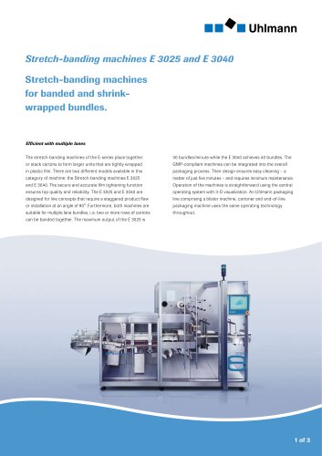 Stretch-banding machines E 3025 and 3040