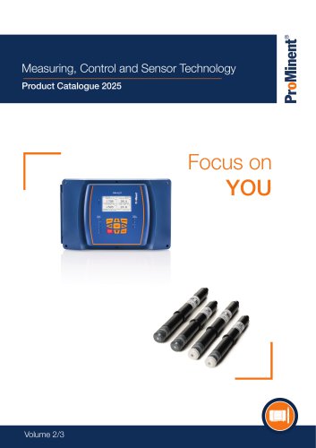 ProMinent Product Catalogue 2025 - Volume 2: Measuring, Control and Sensor Technology