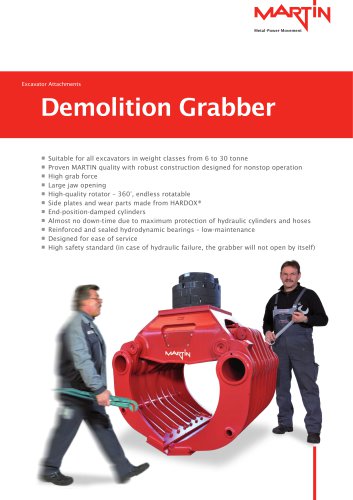 Excavator Attachments Demolition Grabber