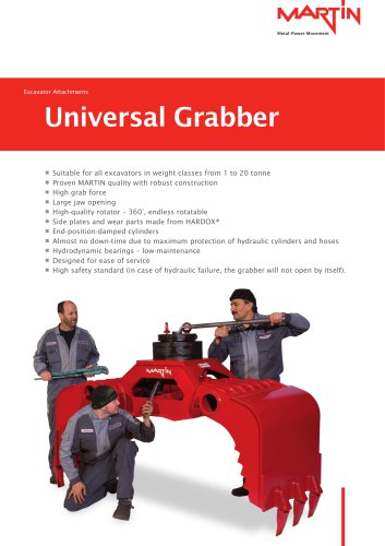 Excavator Attachments Universal Grabber