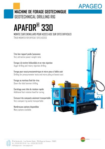 APAFOR 330 - Geotechnical drilling rig