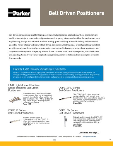 Belt Driven Positioners