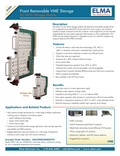 6U VME High Capacity SATA Storage Module - 5055