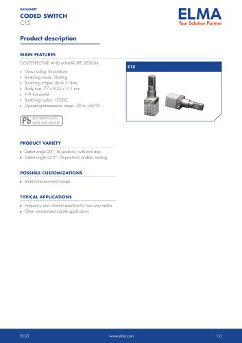 C15 Coded Switch_Datasheet_E