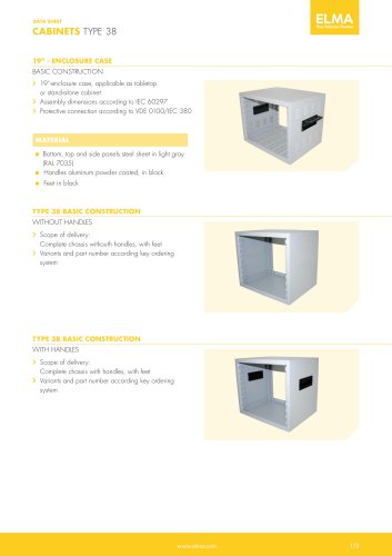 Datasheet Type 38 Cabinet