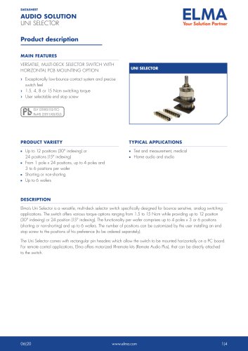 Uni Selector Audio Solution_Datasheet_E