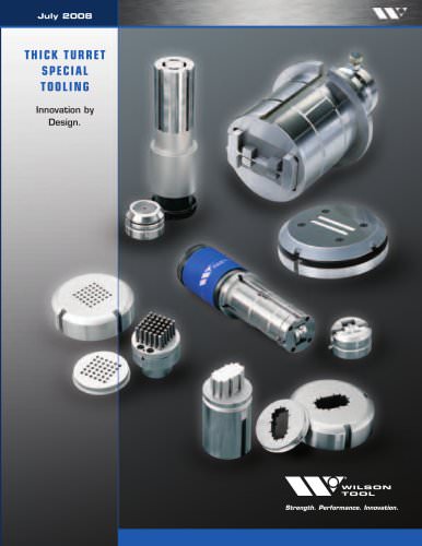 Thick Turret Special Tooling Catalog 