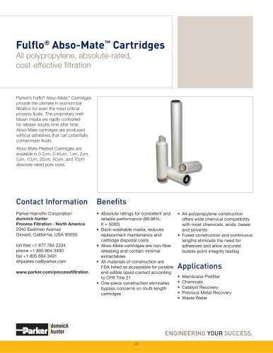 Fulflo Abso-Mate Cartridges