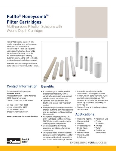 Fulflo Honeycomb Filter Cartridges