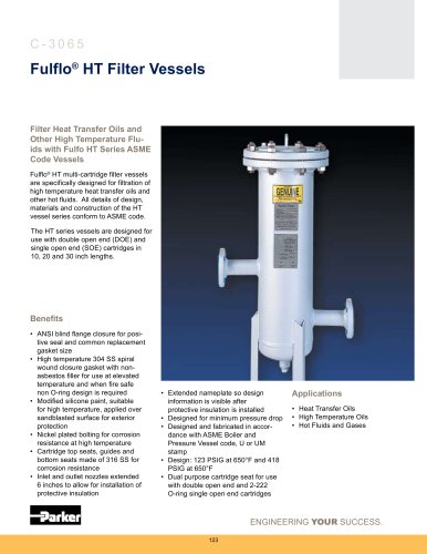 Housings - Fulflo HT Filter Vessels