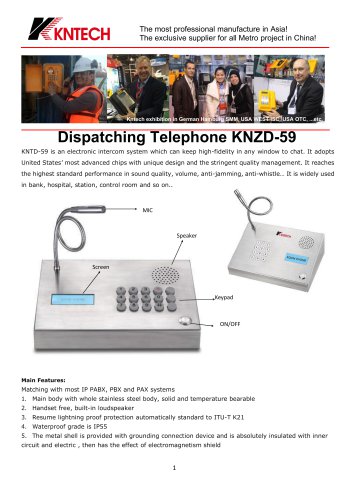 Desk top telephone KNZD-59 analogue