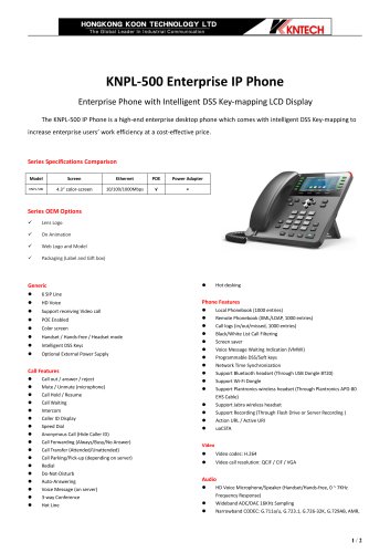 High-end speed dial IP telephone KNPL-500