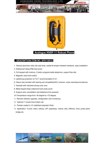 Mining telephone KNSP-11 analogue