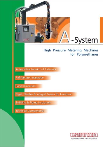 High Pressure Metering Machines for Polyurethanes A-System