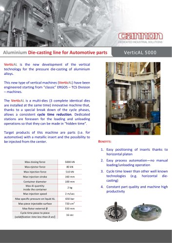 Vertical diecasting machine