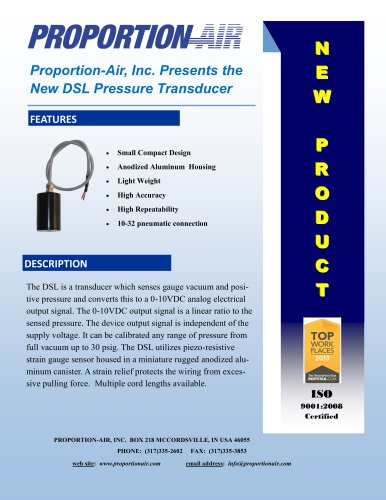 DSL Miniature Pressure Transducer