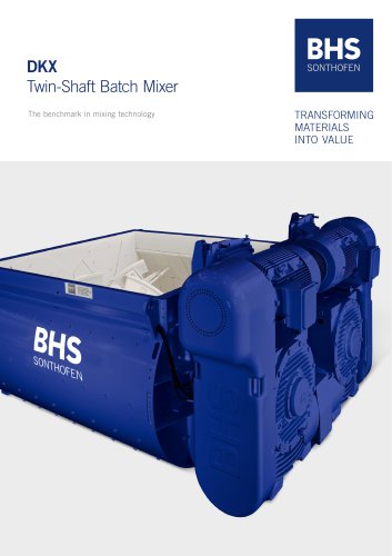 DKX Twin-Shaft Batch Mixer