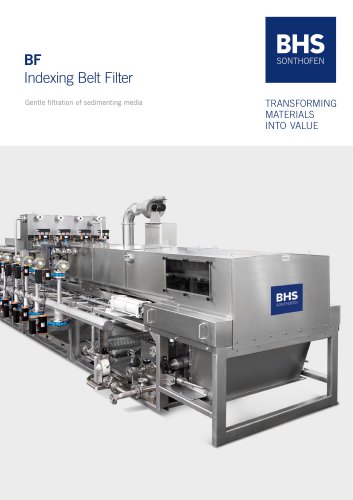 Indexing belt filter