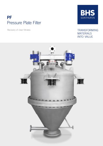 Pressure plate filter (PF)