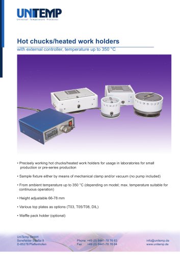 Hot chucks/heated work holders