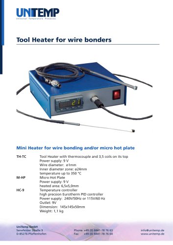 Tool Heater for wire bonders