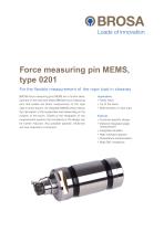 Force measuring pin MEMS