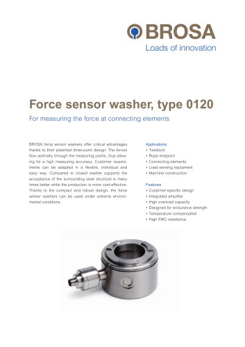 Force sensor washer Type 0120