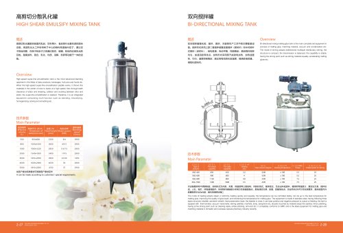 HIGH SHEAR EMULSIFY MIXING TANK
