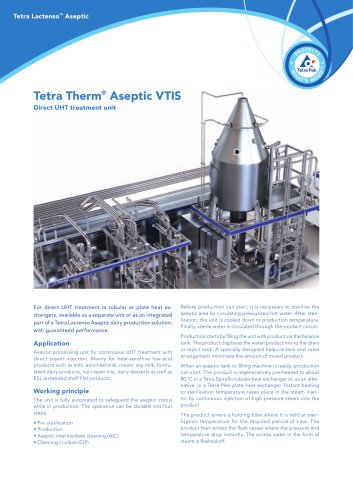 Tetra Therm® Aseptic VTIS - Direct UHT treatment unit