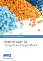 Instrumentation for high-pressure applications
