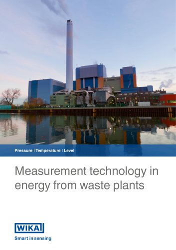 Measurement technology in energy from waste plants