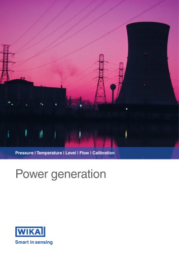 Pressure | Temperature | Level | Flow | Calibration Power generation