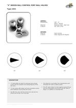 “V” SERIES BALL CONTROL PORT BALL VALVES