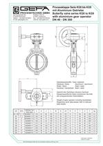 Butterfly valve series KG6 to KG9 with aluminium gear operator DN 40 - DN 300