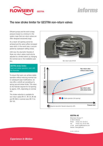 GESTRA-INFORMS-STROKE-LIMITER-FOR-NON-RETURN-VALVES