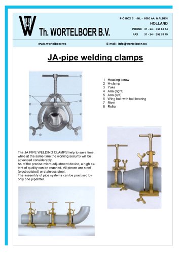 JA-pipe welding clamps