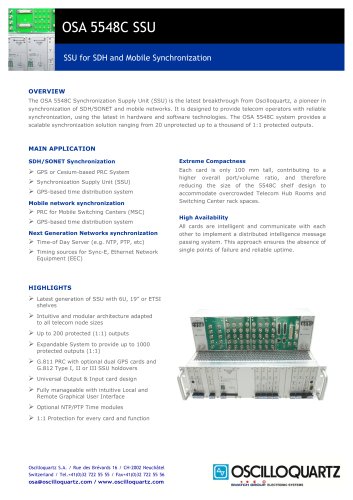 OSA 5548C SSU - Synchronisation Supply Unit