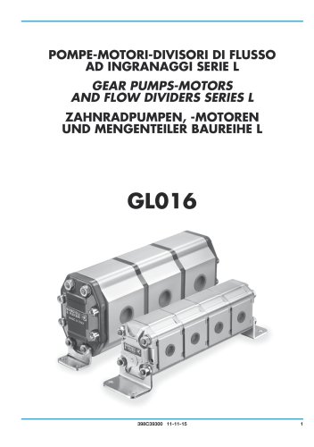 Gear Pumps, Motors and Flow Dividers - Aluminium body