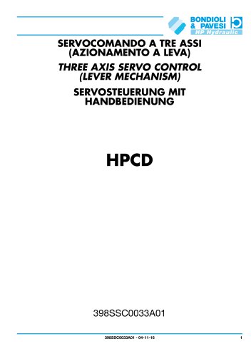 Three axis servo control (lever mechanism) - HPCD