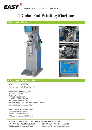 1-Color Pad Printing Machine