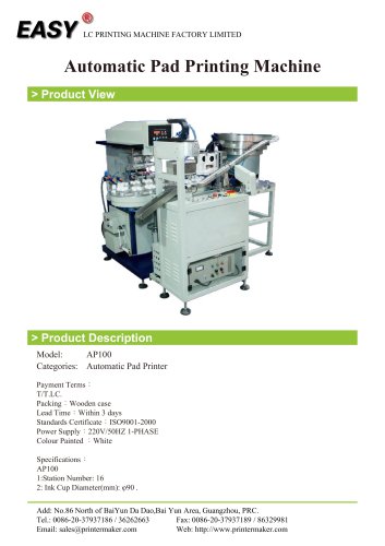 Automatic Pad Printing Machine