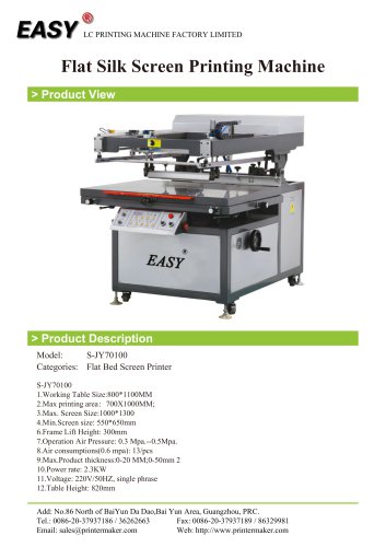 Flat Silk Screen Printing Machine