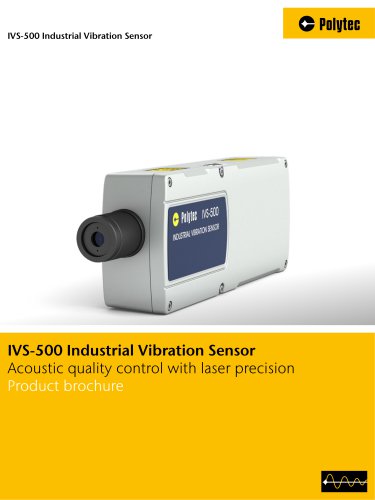 Brochure IVS-500 Industrial Vibration Sensor | Acoustic quality control by vibration measurement