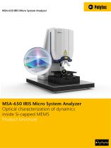 MSA-650 IRIS Micro System Analyzer | Optical characterization of dynamics inside Si-capped MEMS