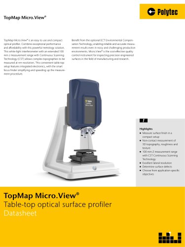 TopMap Micro.View® optical profiler