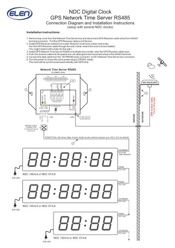 NDC Digital Clock GPS Network  T ime Server RS485