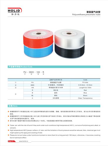 HOLID Pneumatic tubing,Pneumatic hose,Pneumatic tube,Pneumatic hose,Polyurethane Tubing,4*2.5,6*4,8*5,10*6.5,12*8,14*10,16*12