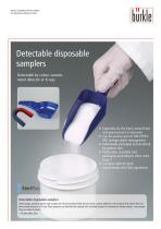 Detectable disposable samplers