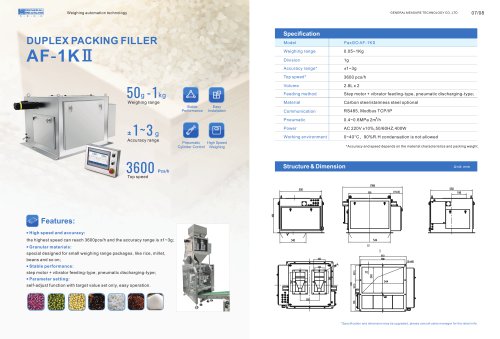 Packing Filler AF-01K II Catalog