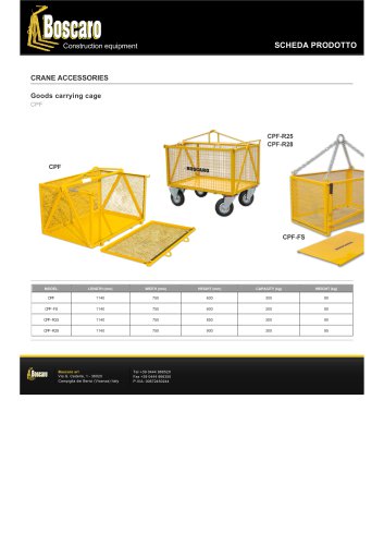 Goods carrying cage